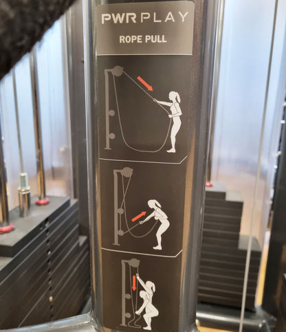 Cybex 8 Stationenturm PWR Play, 8 Stack Multi Station, baugleich Life Fitness MJ Tower, große Gewichtsblöcke, Rahmenfarbe Anthrazit, gebraucht - überholter Zustand