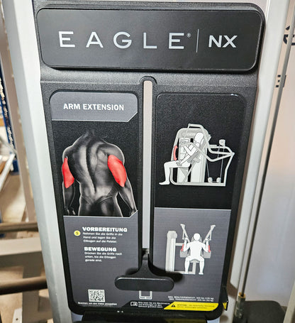 Cybex Eagle NX Arm Extension, Trizepsmaschine, Triceps Press, Rahmenfarbe Anthrazit, gebraucht - überholter Zustand