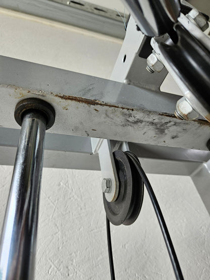 TechnoGym 2x Kabelzug, Cable Crossover, Seilzug von oben und unten, Silverline, Oldschool, Rahmenfarbe Silber, gebraucht - mit Gebrauchsspuren