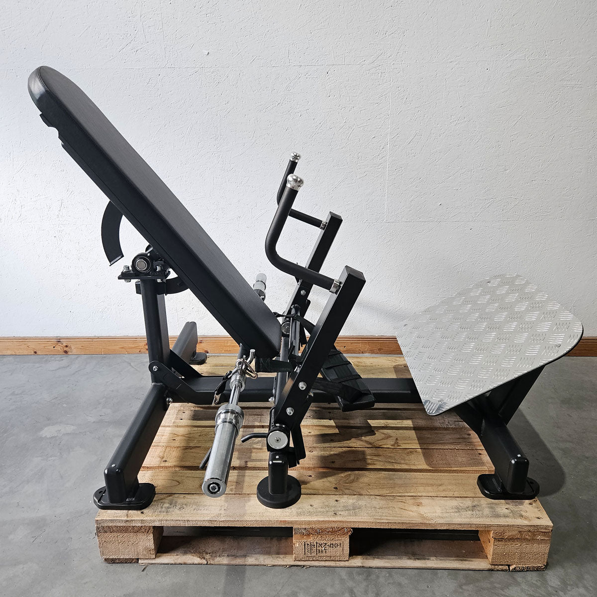 DankSport Hip Thrusts Maschine - Gluteusmaschine - Glute Trainer - Pomaschine Plate loaded Kraftgerät für Gesäßmuskel - Schwarz - NEU