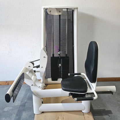 Gym80 seated calf press Sygnum 3027, calf machine, calf press, frame color white, used - refurbished condition