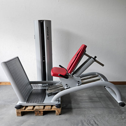 Dr. Wolff Leg Press 806 Variant XS - extra space-saving design, similar to functional press, device from prevention park, frame color silver, used - refurbished condition