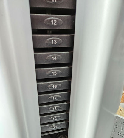 Dr. Wolff Leg Press 806 Variant XS - extra space-saving design, similar to functional press, device from prevention park, frame color silver, used - refurbished condition
