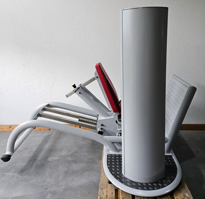 Dr. Wolff Leg Press 806 Variant XS - extra space-saving design, similar to functional press, device from prevention park, frame color silver, used - refurbished condition