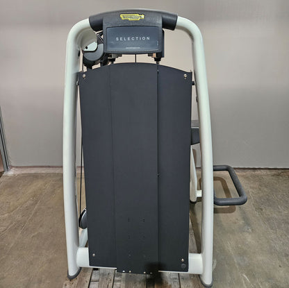Technogym Rotationsmaschine, Rotary Torso, Twister, Selection Line, Rahmenfarbe Weiß, Polsterfarbe Braun, gebraucht - überholter Zustand