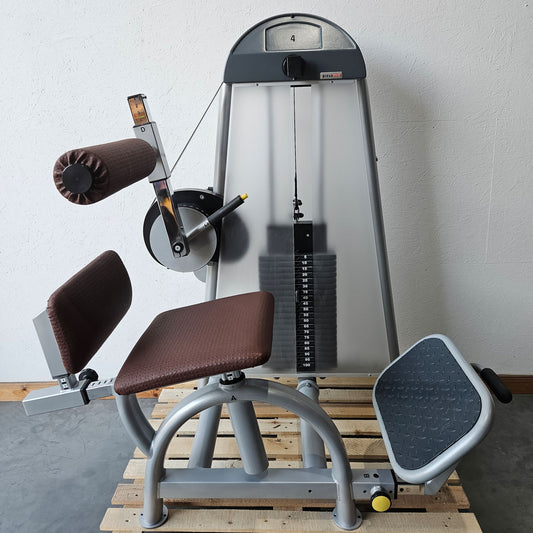 Proxowell or Proxomed back flexion, abdominal machine, back curl, abdominal crunch, 100kg weight block, Compass or C-Well series, frame color silver, used - refurbished condition