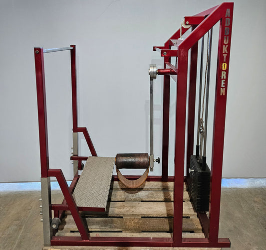 Bruns Multihip, Kickmaschine, Hüftpendel, Oldschool Bodybuilding, Rahmenfarbe Rot, gebraucht mit Gebrauchsspuren