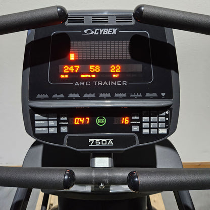 Cybex Arc Trainer 750A Lower Body, cross trainer, elliptical trainer with height-adjustable ramp, stepper, LED display, frame color anthracite, used - refurbished condition