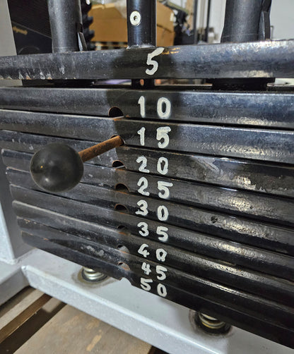 Panatta Multihip, Kickmaschine, Hüftpendel, Oldschool Bodybuilding Kraftgerät, Rahmenfarbe Silber, gebraucht mit Gebrauchsspuren