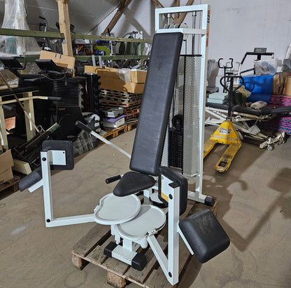 Panatta 2 Geräte im Set = Abduktoren und Adduktorenmaschine, Rahmen Weiß, Oldschool Bodybuilding Kraftgeräte, Fit 2000 Serie, gebraucht mit Gebrauchsspuren
