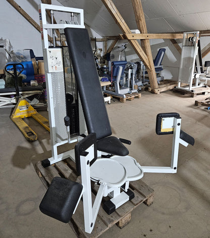 Panatta 2 Geräte im Set = Abduktoren und Adduktorenmaschine, Rahmen Weiß, Oldschool Bodybuilding Kraftgeräte, Fit 2000 Serie, gebraucht mit Gebrauchsspuren