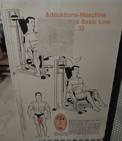 Panatta 2 Geräte im Set = Abduktoren und Adduktorenmaschine, Rahmen Weiß, Oldschool Bodybuilding Kraftgeräte, Fit 2000 Serie, gebraucht mit Gebrauchsspuren