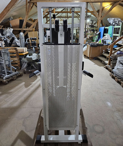 Panatta 2 Geräte im Set = Abduktoren und Adduktorenmaschine, Rahmen Weiß, Oldschool Bodybuilding Kraftgeräte, Fit 2000 Serie, gebraucht mit Gebrauchsspuren