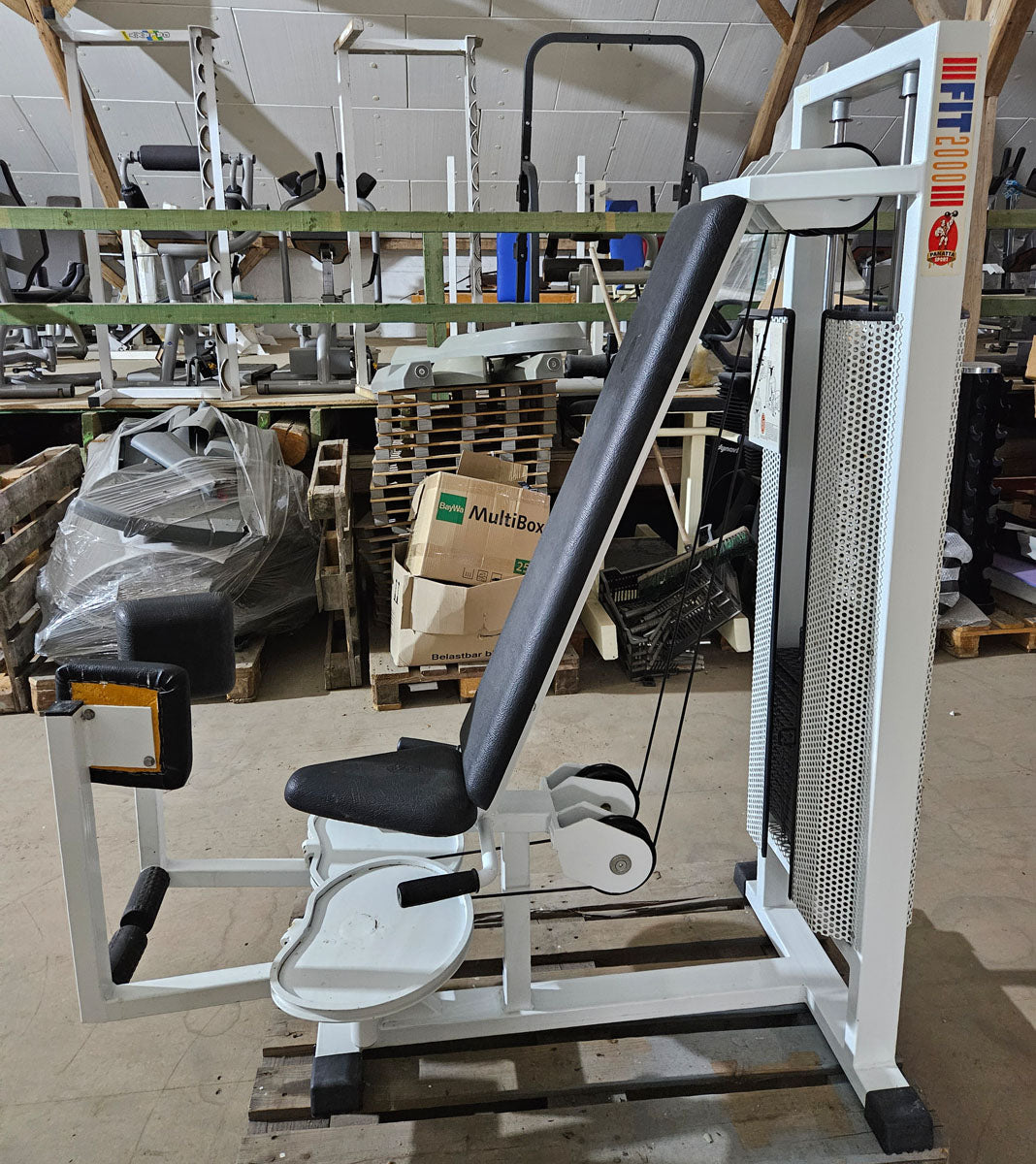 Panatta 2 Geräte im Set = Abduktoren und Adduktorenmaschine, Rahmen Weiß, Oldschool Bodybuilding Kraftgeräte, Fit 2000 Serie, gebraucht mit Gebrauchsspuren