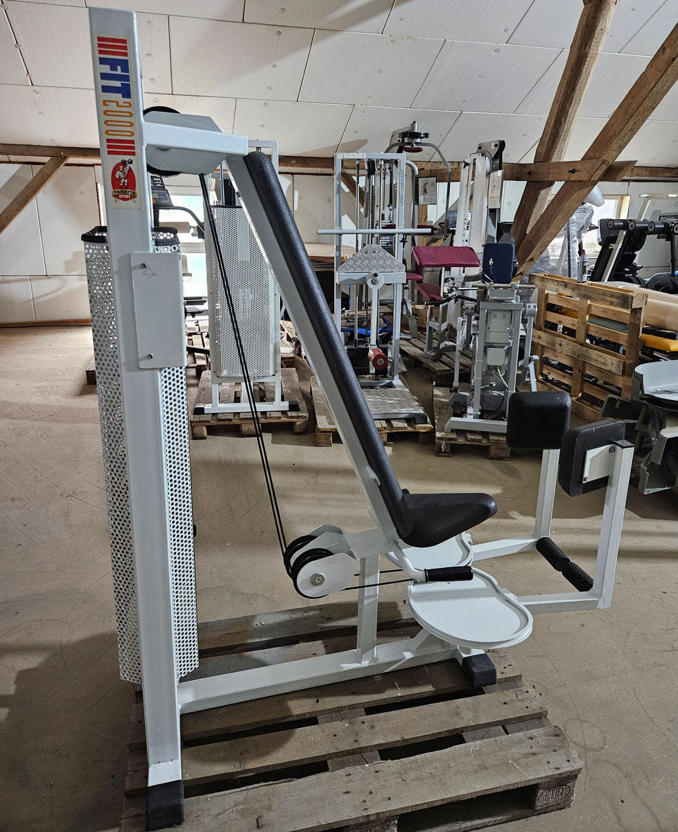 Panatta 2 Geräte im Set = Abduktoren und Adduktorenmaschine, Rahmen Weiß, Oldschool Bodybuilding Kraftgeräte, Fit 2000 Serie, gebraucht mit Gebrauchsspuren