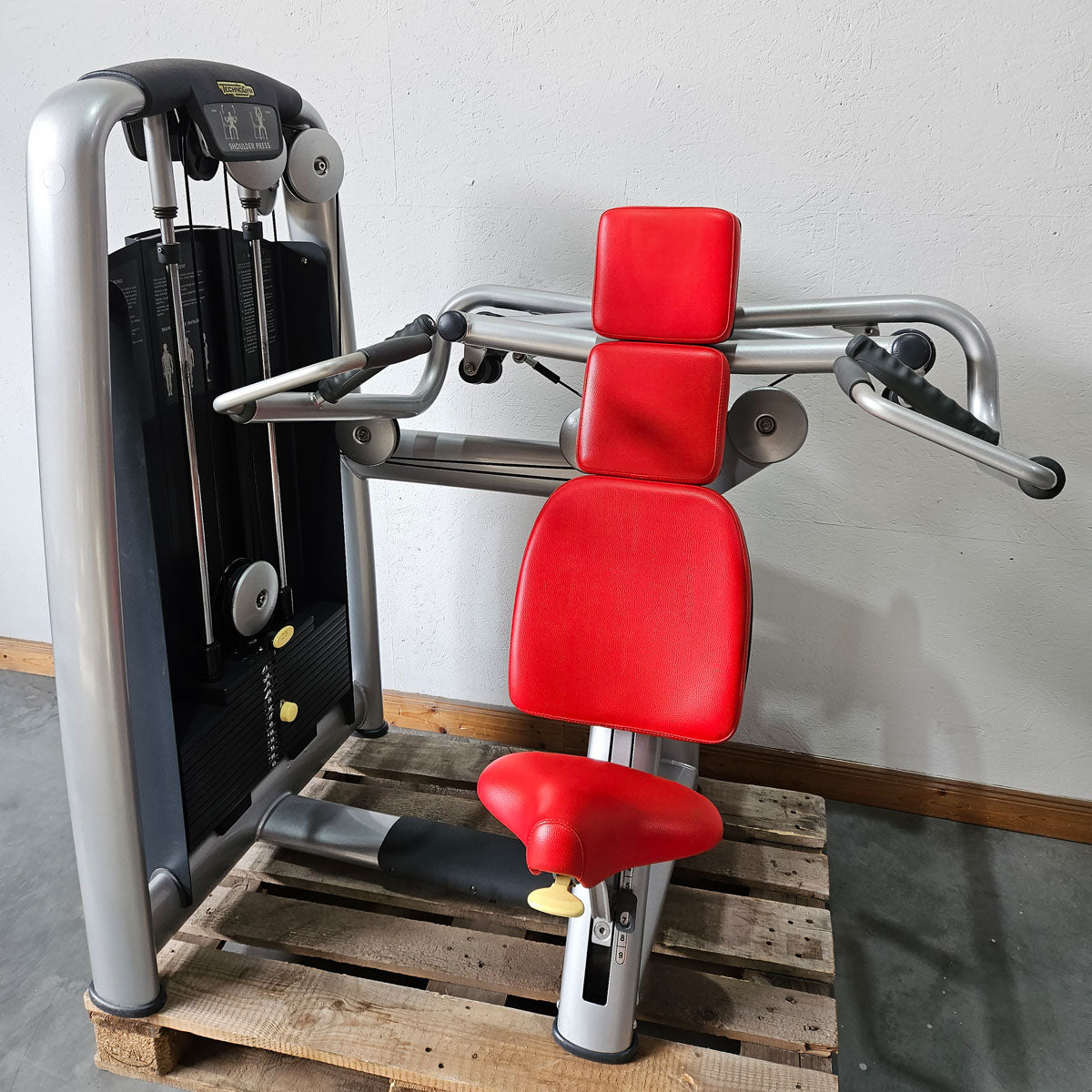 TechnoGym 18 Kraftgeräte im Set, Selection Line, Strength Machines with Stack Weight, Polster Rot, gebraucht - überholter Zustand