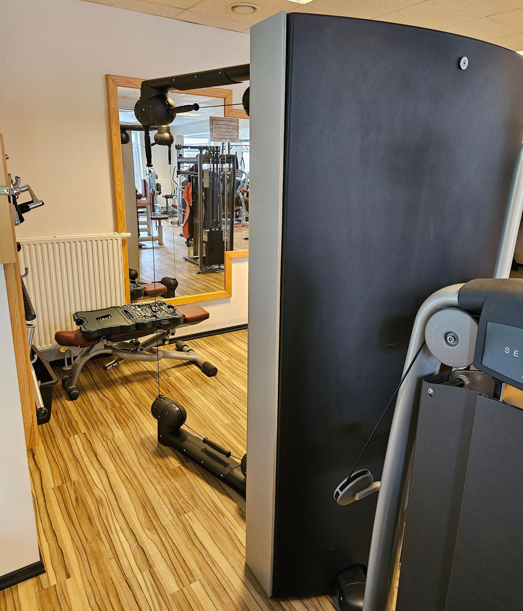 TechnoGym Kinesis One - Multi-station cable pull power station with two weight blocks, used - refurbished condition