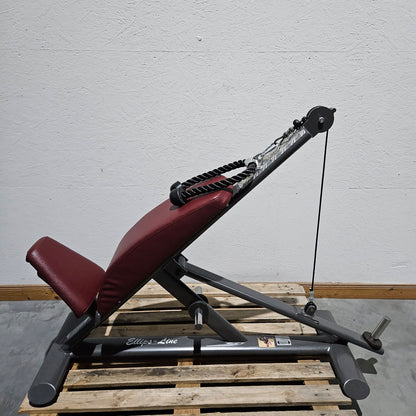 Bauchmaschine Plate loaded,  Bauchbank, Sit Up Ab Crunch Bench, Crunchstuhl T 500, Teuwsen Sportgerät, Rahmenfarbe Anthrazit, gebrauchter - überholter Zustand