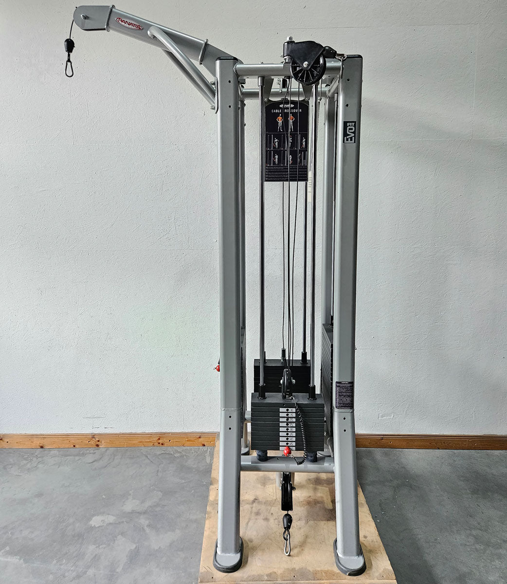 Panatta 5 Stationenturm mit Cable Crossover - Jungle Machine + Cable Station with Connection Bar - 5 Stack Multi Funktionsturm, Rahmenfarbe Silber, gebraucht - geprüfter Zustand