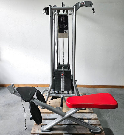 Panatta 5 Stationenturm mit Cable Crossover - Jungle Machine + Cable Station with Connection Bar - 5 Stack Multi Funktionsturm, Rahmenfarbe Silber, gebraucht - geprüfter Zustand
