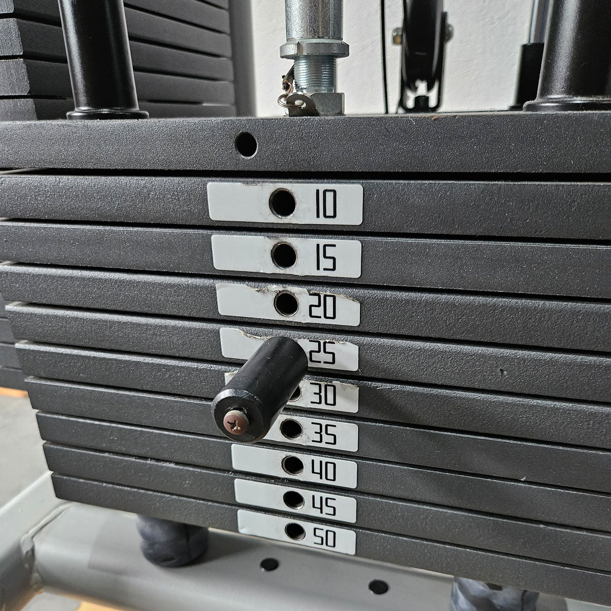 Panatta 5 Stationenturm mit Cable Crossover - Jungle Machine + Cable Station with Connection Bar - 5 Stack Multi Funktionsturm, Rahmenfarbe Silber, gebraucht - geprüfter Zustand