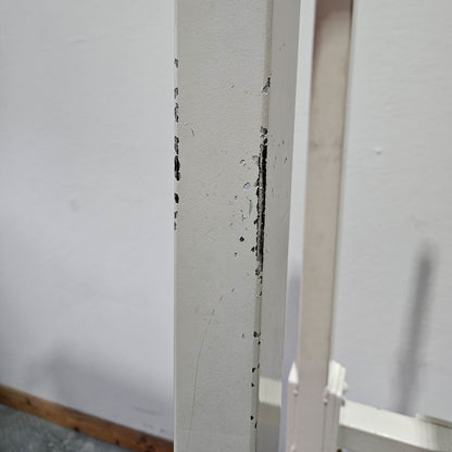 Gym80 - 4 station tower with ropes, 4 stack multi station, large weight blocks, frame color white, used - tested condition with visual signs of wear