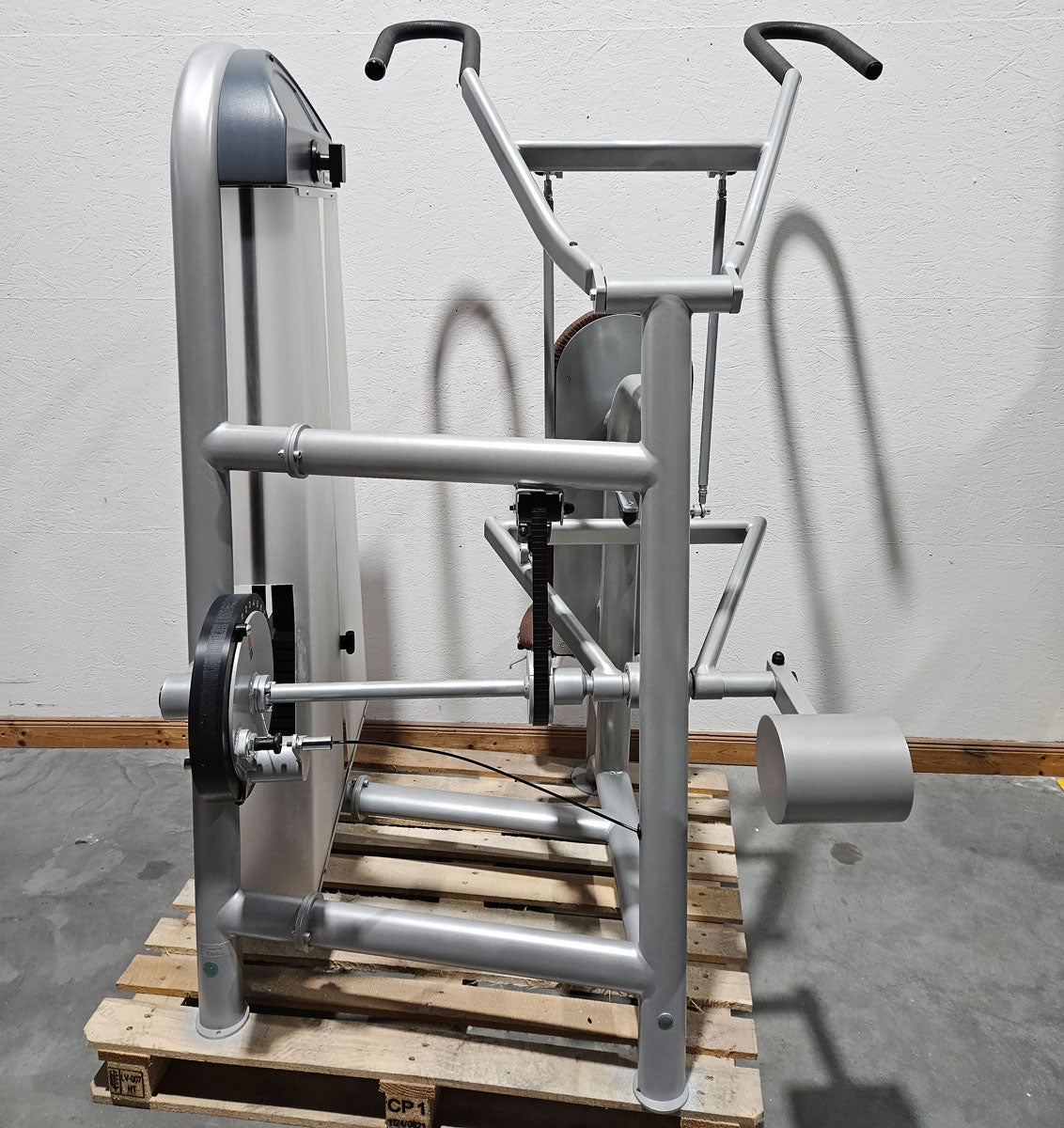 Proxowell bzw Proxomed Schulterblattfixator, Latzug von Oben geführt, Compass bzw C-Well Serie, Rahmenfarbe Silber, gebraucht - überholter Zustand