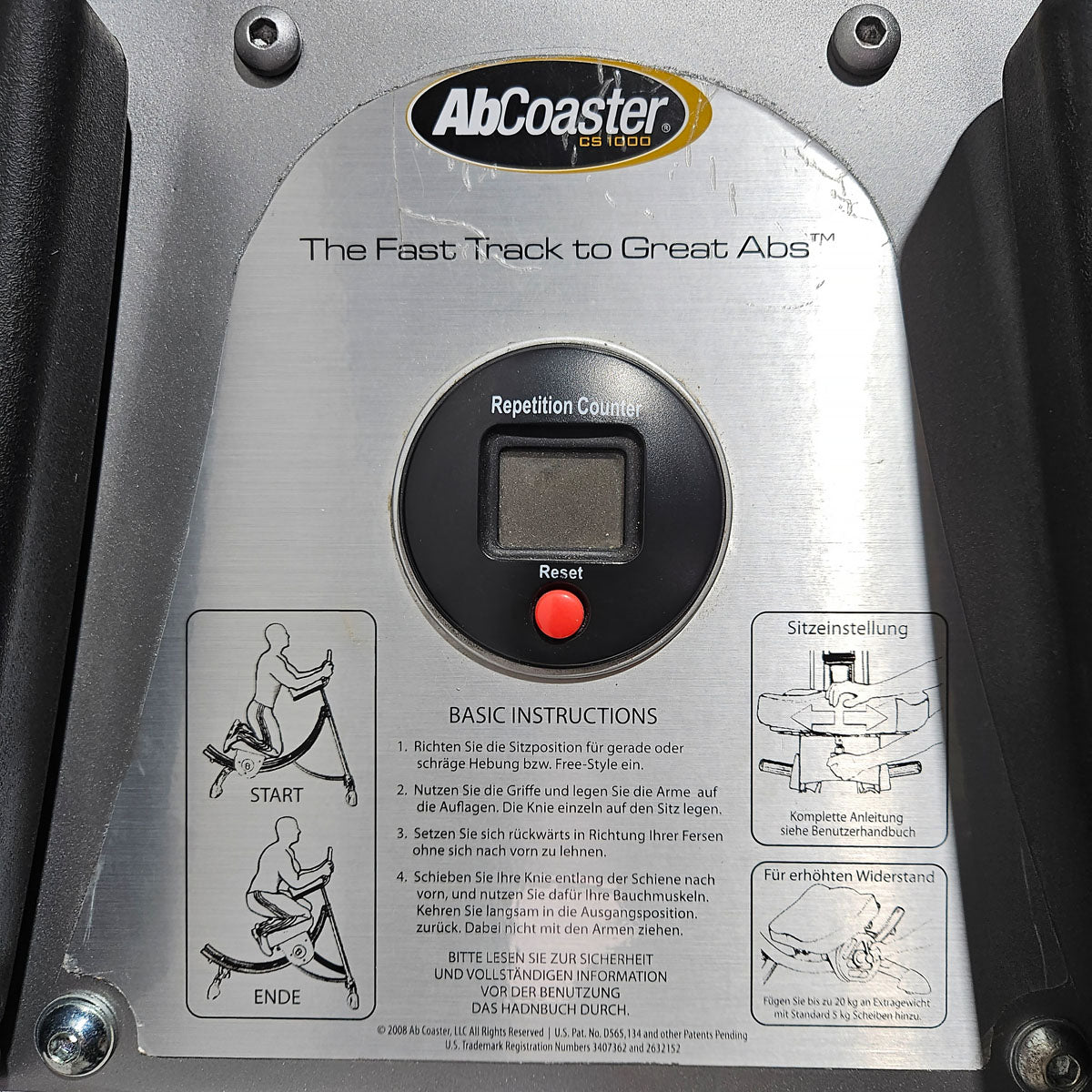 ABCoaster Pulse CS1000, abdominal trainer, used - refurbished condition including new cushions