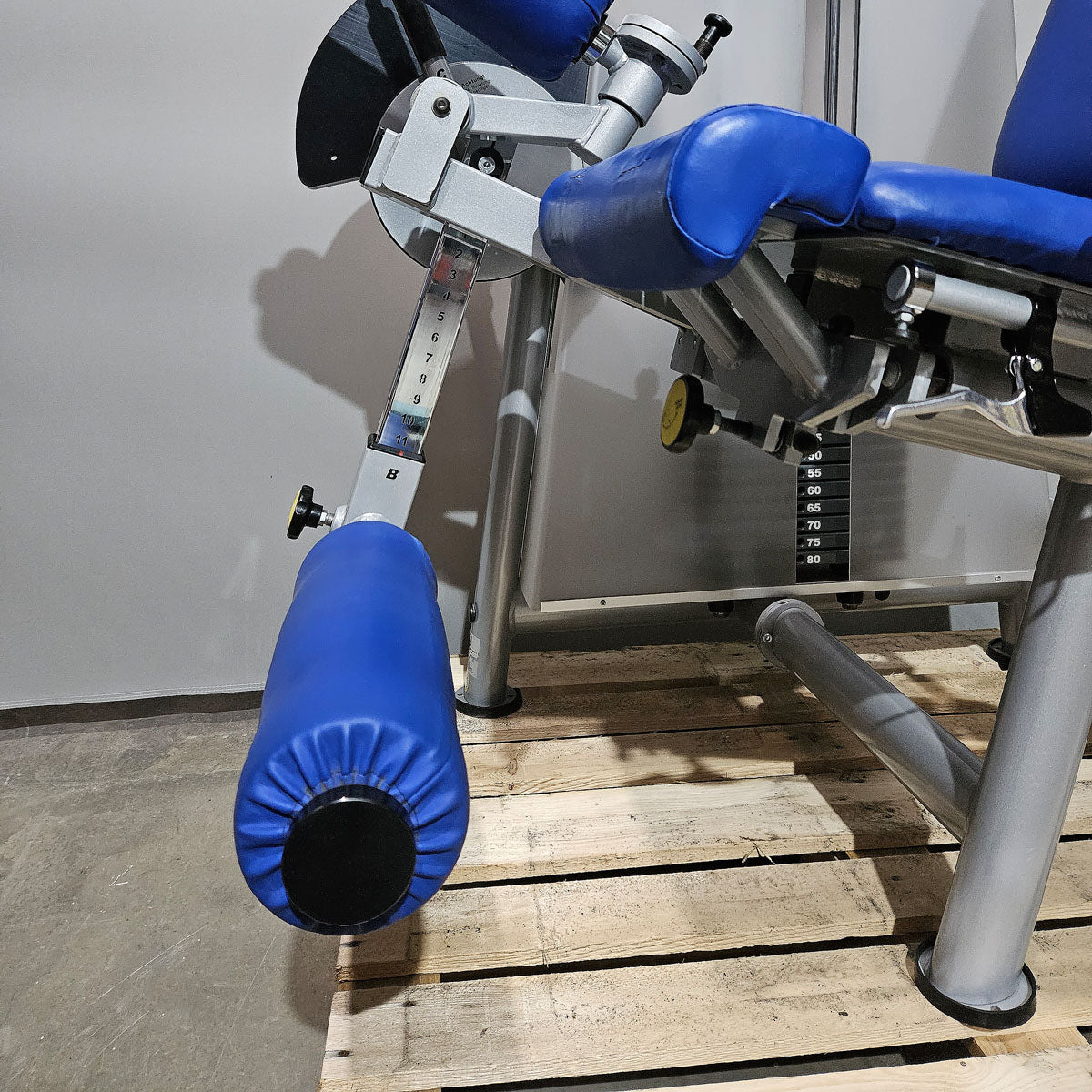 Proxomed Compass 530 Beinstrecker und Beinbeuger sitzend Kombigerät 2 in 1, Leg Curl and Leg Extension, MPG, Reha, Rahmen Silber, gerbaucht - überholter Zustand