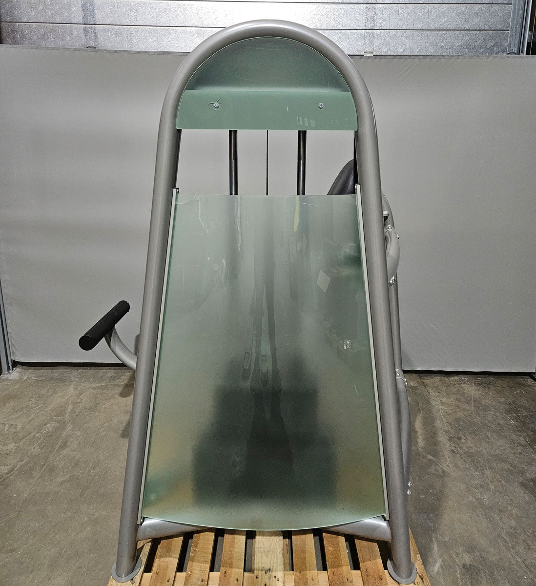 AS Sport bzw Proxowell Bankdrückmaschine, Brustpresse, Chestpress, Rahmenfarbe Silber, gebraucht mit Gebrauchsspuren