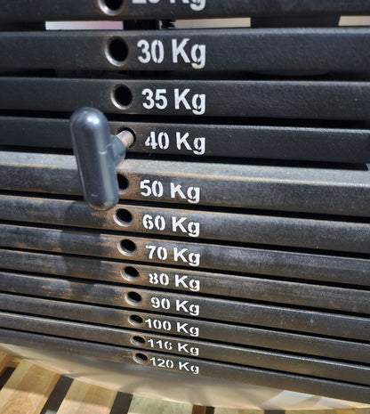 AS Sport bzw Proxowell Bankdrückmaschine, Brustpresse, Chestpress, Rahmenfarbe Silber, gebraucht mit Gebrauchsspuren