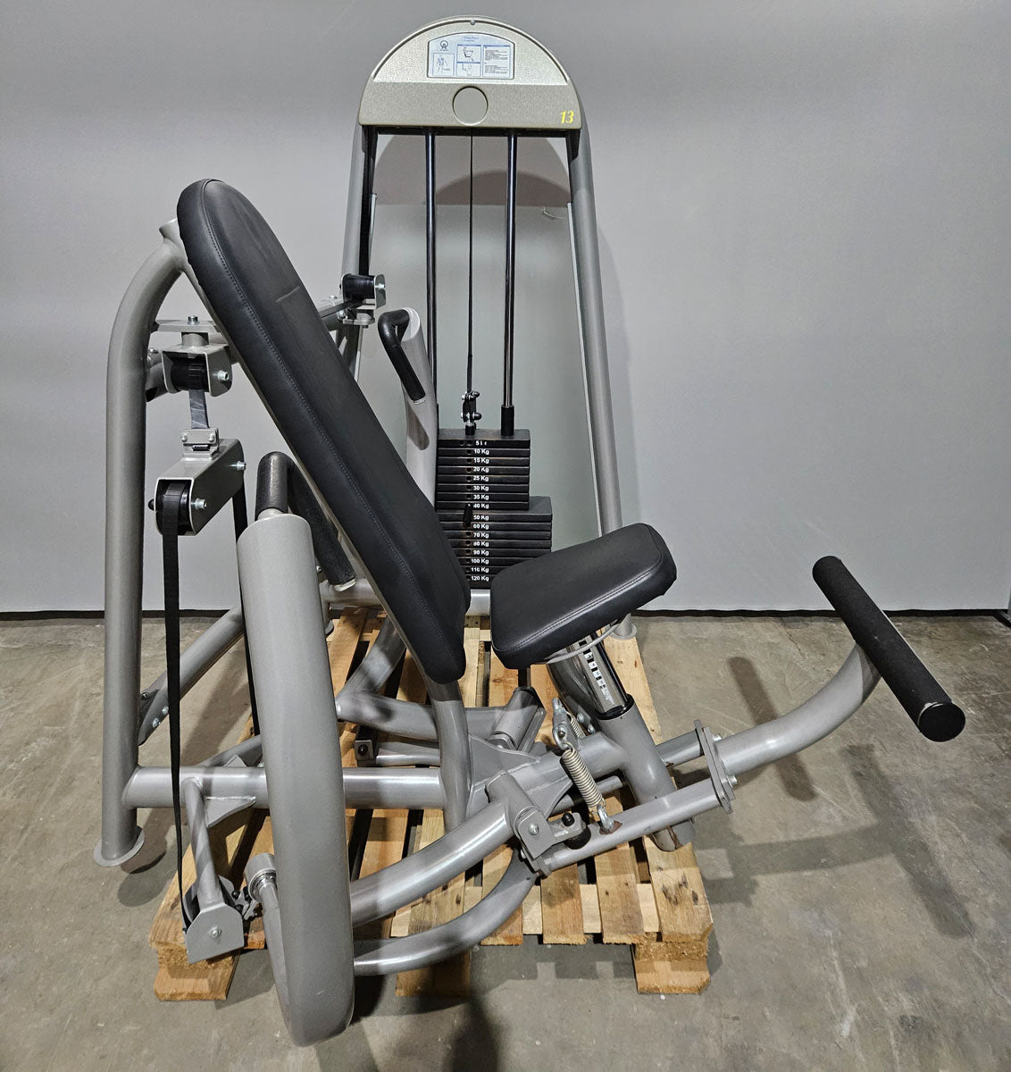 AS Sport bzw Proxowell Bankdrückmaschine, Brustpresse, Chestpress, Rahmenfarbe Silber, gebraucht mit Gebrauchsspuren