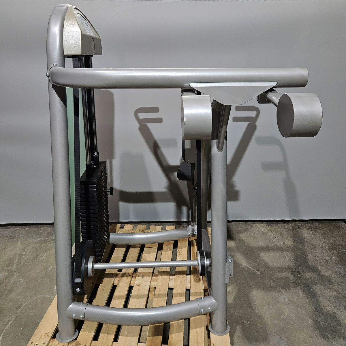 AS Sport bzw Proxowell Schulterpresse, Shoulder Press, Overhead Press, Rahmenfarbe Silber,  gebraucht - überholter Zustand