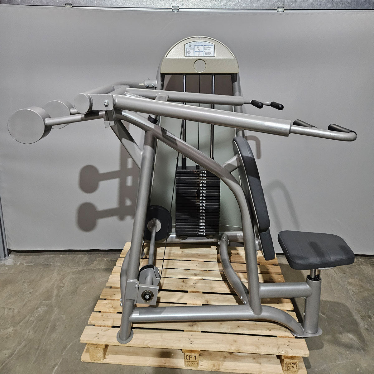 AS Sport bzw Proxowell Schulterpresse, Shoulder Press, Overhead Press, Rahmenfarbe Silber,  gebraucht - überholter Zustand