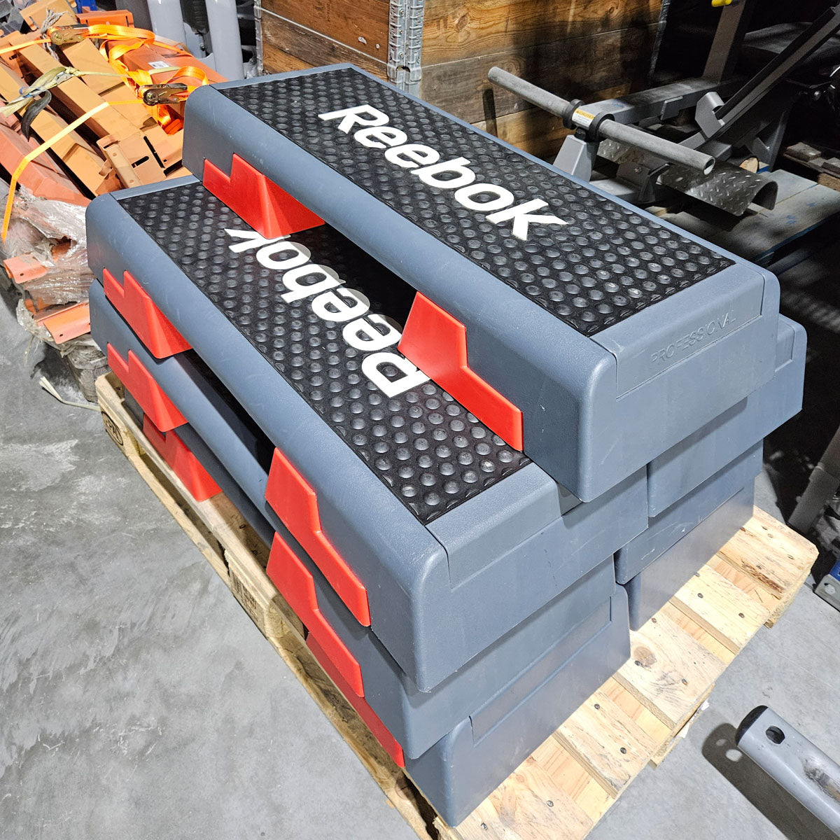 Reebok Steps  Step-Boards, Dunkelgrau-Rot, gebraucht - geprüfter Zustand