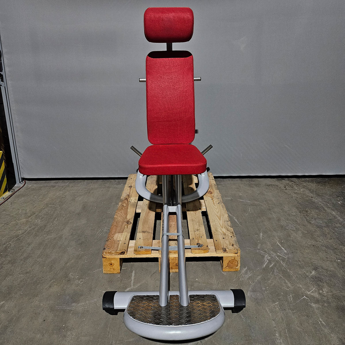 Dr. Wolff Cervex 506, cervical spine trainer, frame color silver, padding red, used - refurbished condition