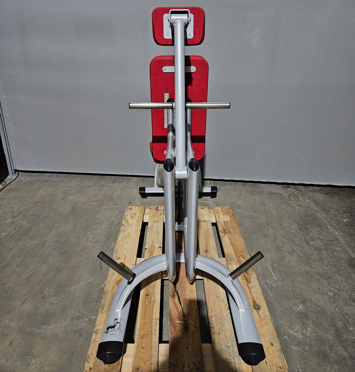 Dr. Wolff Cervex 506, cervical spine trainer, frame color silver, padding red, used - refurbished condition