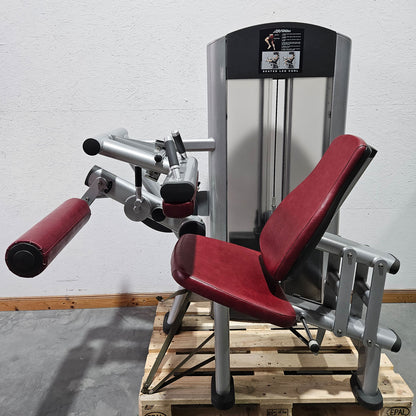 Life Fitness Seated Leg Curl, Signature Series, 135kg Weight Block, Silver Frame, Used - Refurbished Condition