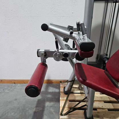 Life Fitness Seated Leg Curl, Signature Series, 135kg Weight Block, Silver Frame, Used - Refurbished Condition