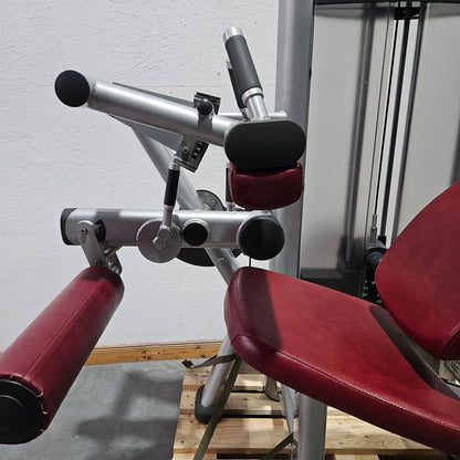 Life Fitness Seated Leg Curl, Signature Series, 135kg Weight Block, Silver Frame, Used - Refurbished Condition
