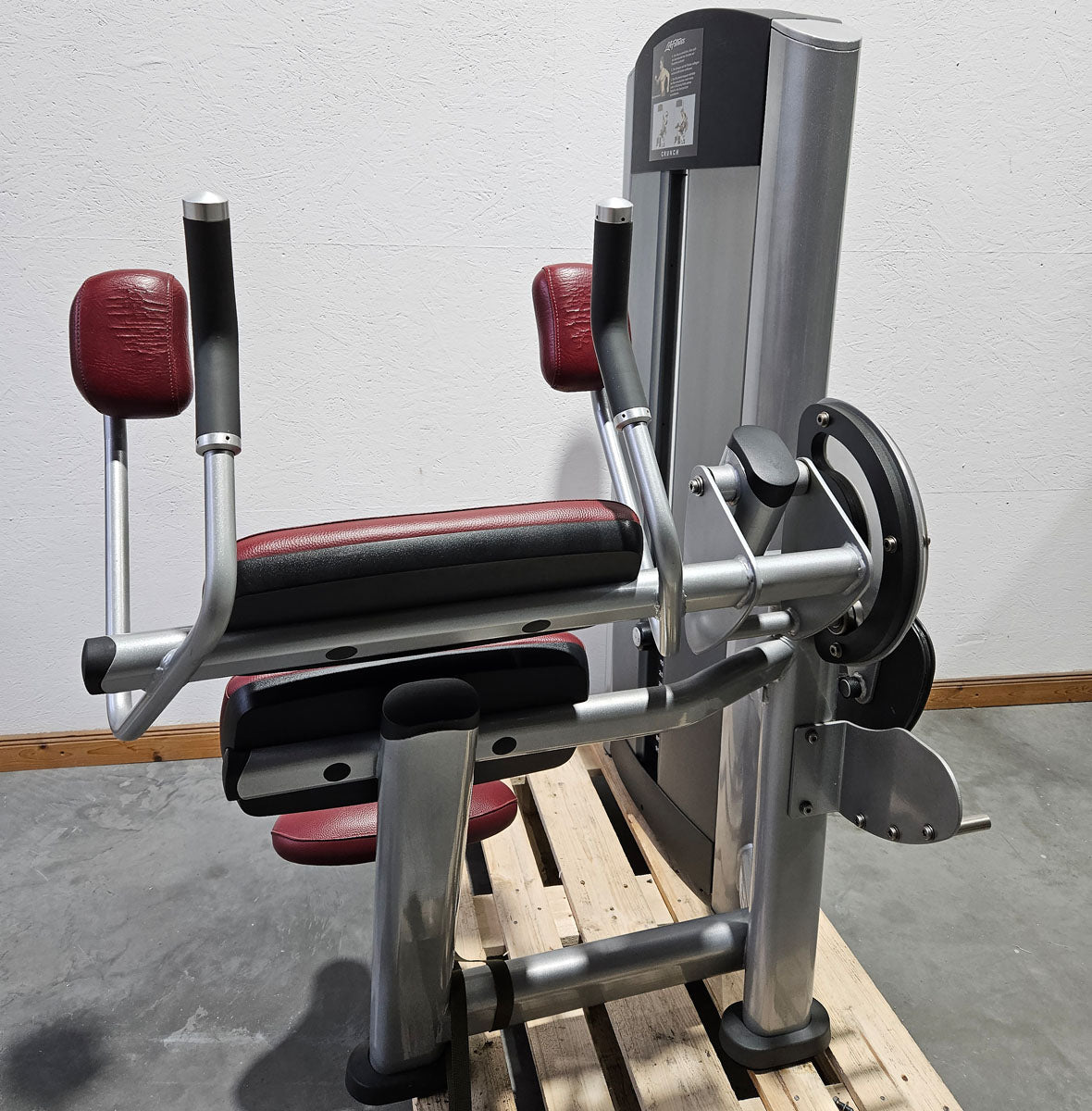 Life Fitness Abdominal Crunch, Bauchmaschine, Bauchmuskelmaschine, Abs Crunch, Signature Series, Rahmenfarbe Silber, gebraucht - überholter Zustand
