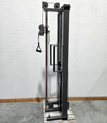 Cable pulley height adjustable, cable pulley, pulling device 100 kg, Teuwsen Sportgeräte, frame anthracite, used - tested condition