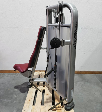 Life Fitness Chest Press, Bankdrückmaschine Dual Bilateral, Brustpresse mit drehbaren Griffen, Signature Series, Rahmenfarbe Silber, gebraucht - überholter Zustand