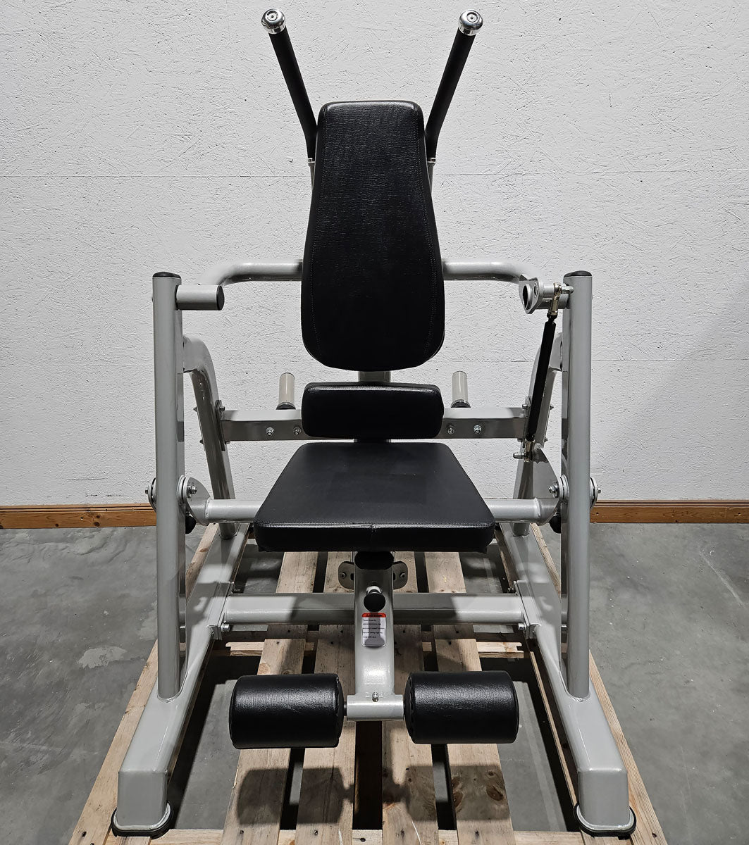 DankSport Bauchmaschine, Plate loaded Kraftgerät, Abdominal Crunch, Abs Machine, Rotation möglich - Rahmen Silber - NEU