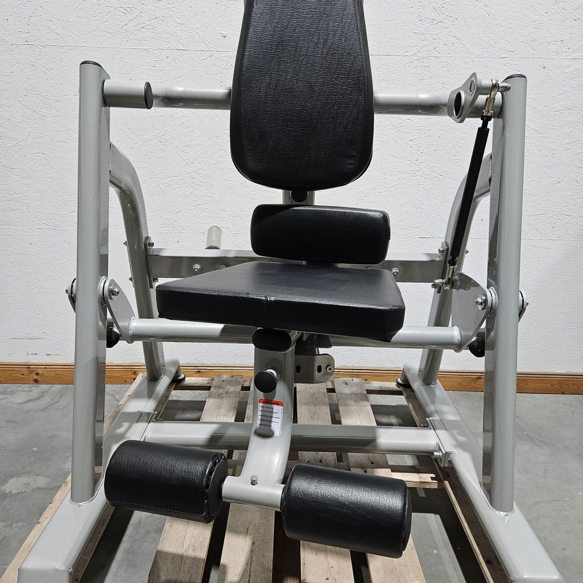DankSport Bauchmaschine, Plate loaded Kraftgerät, Abdominal Crunch, Abs Machine, Rotation möglich - Rahmen Silber - NEU