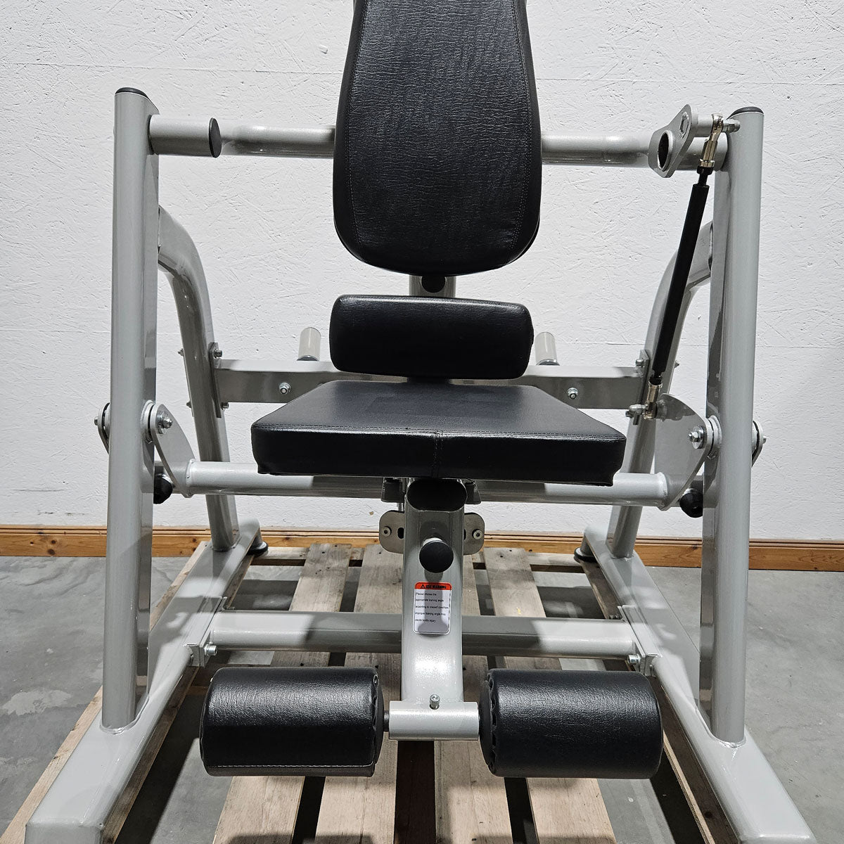 DankSport Bauchmaschine, Plate loaded Kraftgerät, Abdominal Crunch, Abs Machine, Rotation möglich - Rahmen Silber - NEU