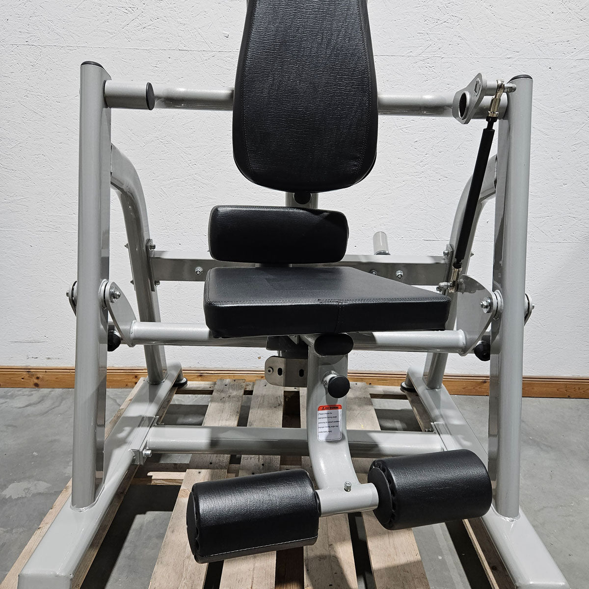 DankSport Bauchmaschine, Plate loaded Kraftgerät, Abdominal Crunch, Abs Machine, Rotation möglich - Rahmen Silber - NEU