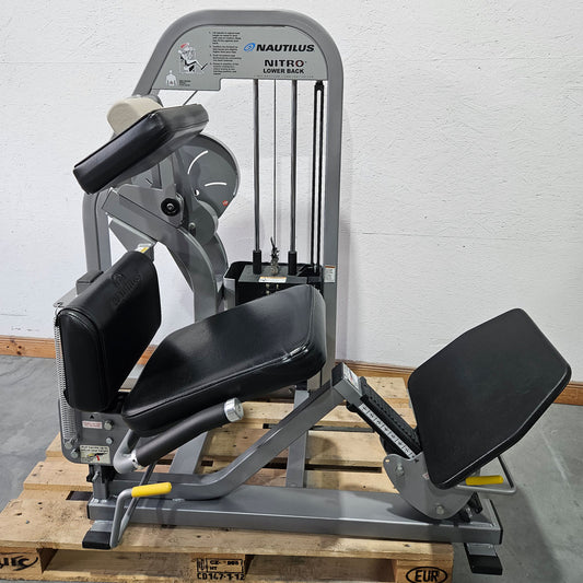 Nautilus Nitro Lower Back, Rückenstreckermaschine, Hyperextension, Back Extension, Rahmenfarbe Silber, gebraucht - überholter Zustand