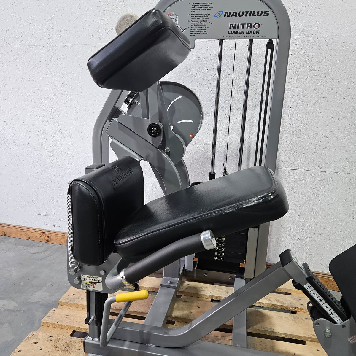 Nautilus Nitro Lower Back, Rückenstreckermaschine, Hyperextension, Back Extension, Rahmenfarbe Silber, gebraucht - überholter Zustand