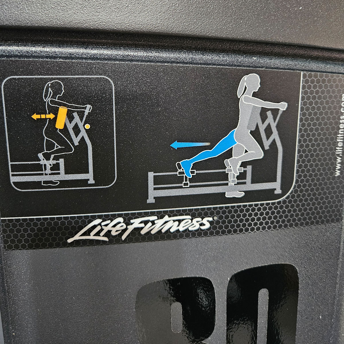 Life Fitness Insignia Glute, glute machine, buttock machine standing, color black, used - refurbished condition